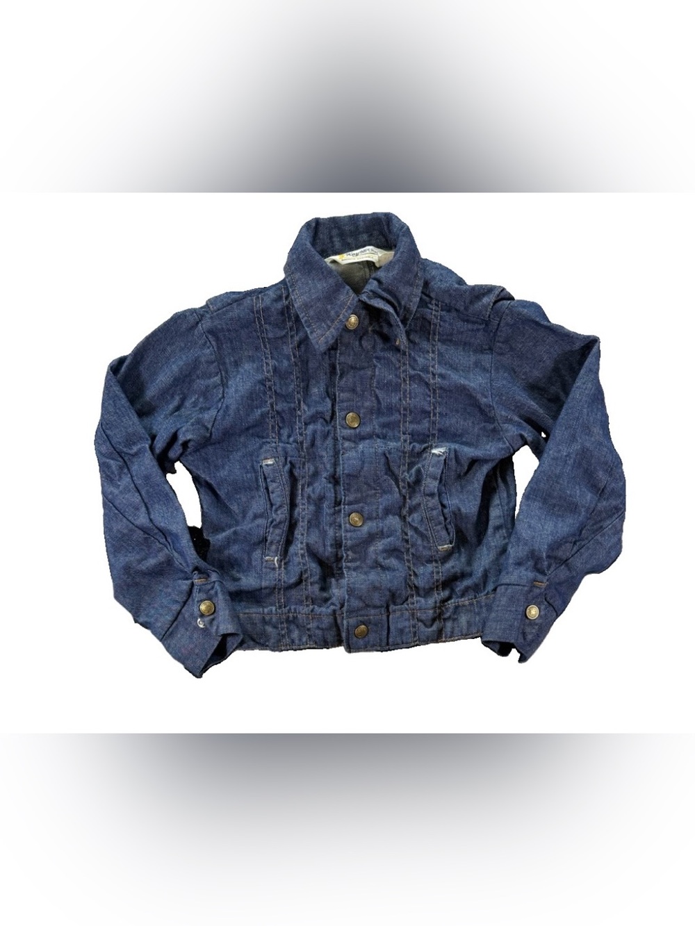 Vintage Key Imperial Denim Jacket Kids' 10 Blue Dark Wash Trucker 80s 90s
